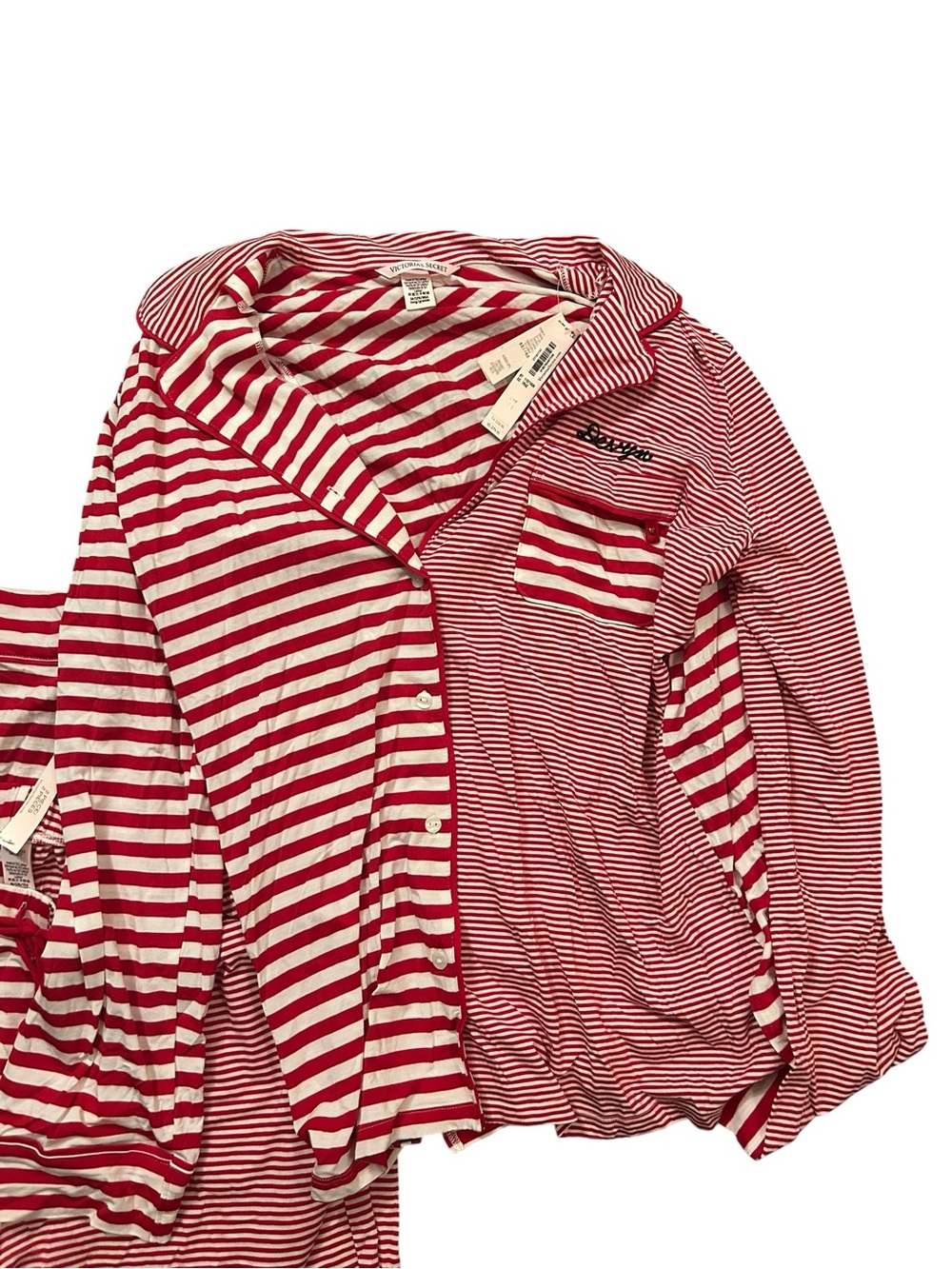 Victoria’s secret Red & White Striped Pajama Set - Picture 4 of 5